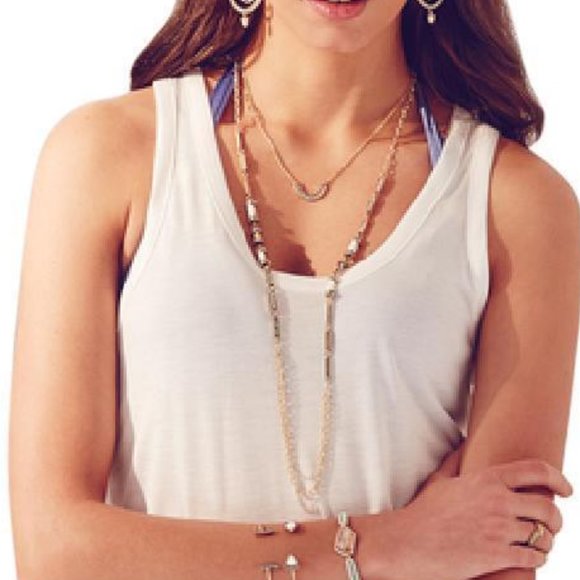 Chloe and Isabel Lunette Long Station Necklace  - N316WH - Picture 2 of 10